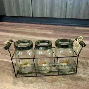 NEW! Rae Dunn hip hop hooray Easter mason jars